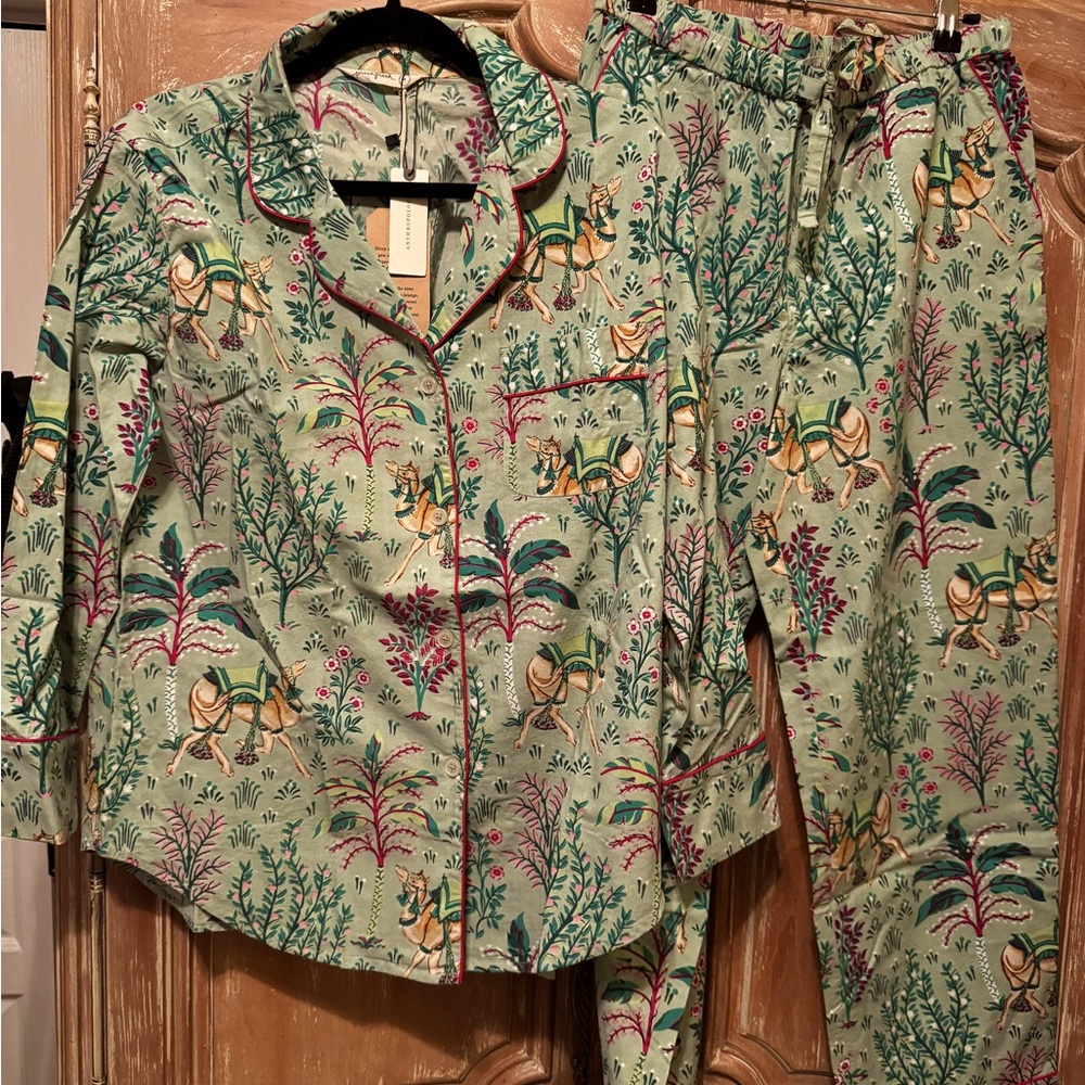Printfresh Green Botanical Pajama Set